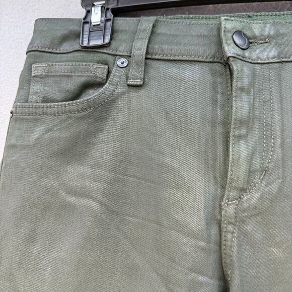 EUC Joe's Pant Women's 27 (4) Olive Green Coated Denim Skinny Leg Mid Rise EUC - Picture 6 of 14
